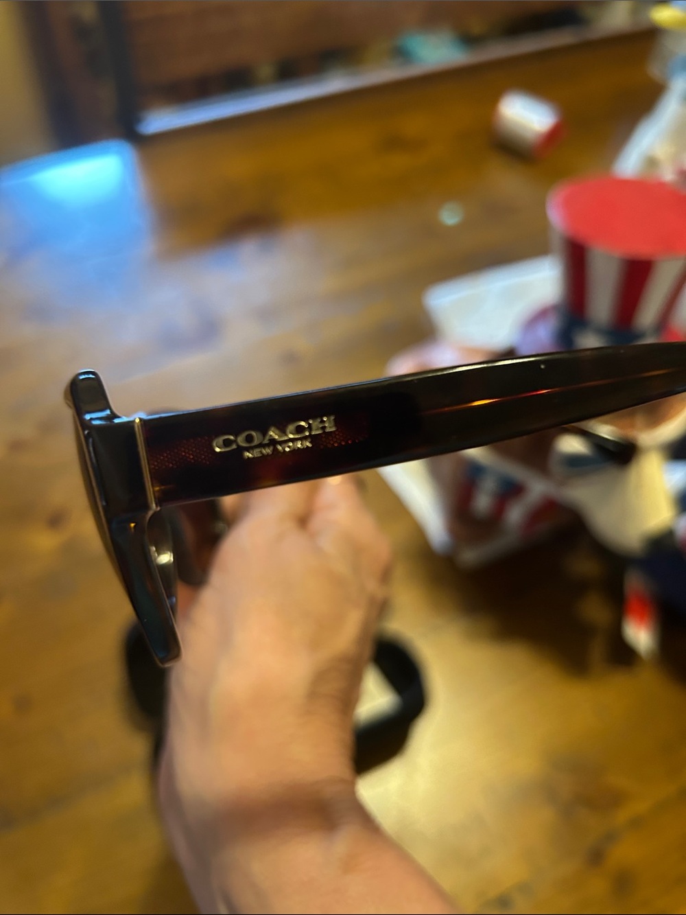 Coach Women's Tortoiseshell Sunglasses - Brown Lenses - Picture 5 of 7